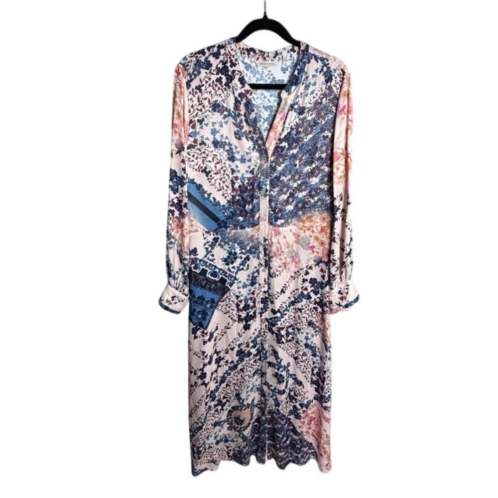 Soft Surroundings Nassau Maxi Dress Satin Bandana Print Women’s XL - Picture 2 of 9
